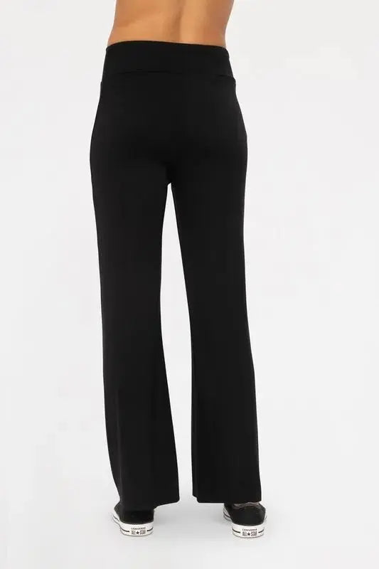 Mono B Cross Pleat Flare Pants for Stylish Looks - Love Salve